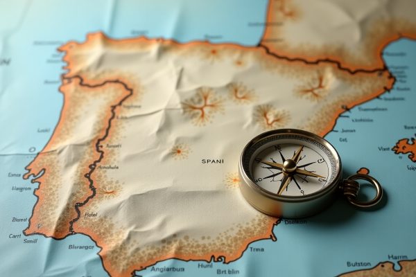 Flux_Dev_A_vintagestyle_compass_rests_on_a_worn_creamywhite_ma_0